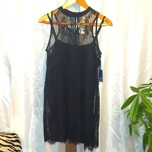 FOREVER 21 2pc top. Black Lace over tank. Sz L